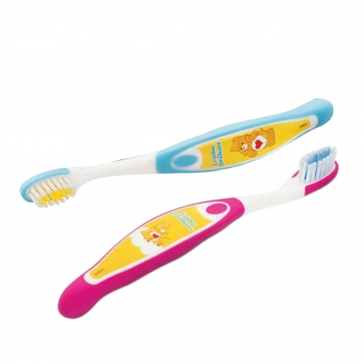 Escova Dental Infantil Com Capa Ursinhos Carinhosos