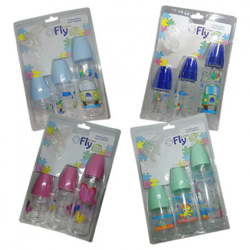 Kit Mamadeira Colors Bico Universal - Fly 