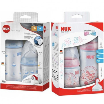 Kit Mamadeiras Rose & Blue 150 + 300ml - Nuk