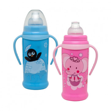 Copo Antivaz. 360ml Alça Bico Silicone Funny - Girotondo Baby