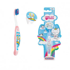 Escova Dental Infantil Com Capa Angel Cat Sugar